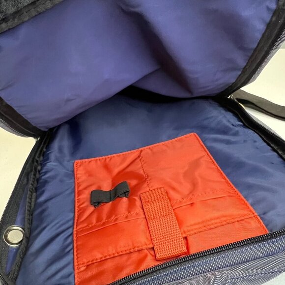 Nike Sling Backpack Blue Orange VTG Y2K School Sports Work Academia Class - Picture 5 of 10